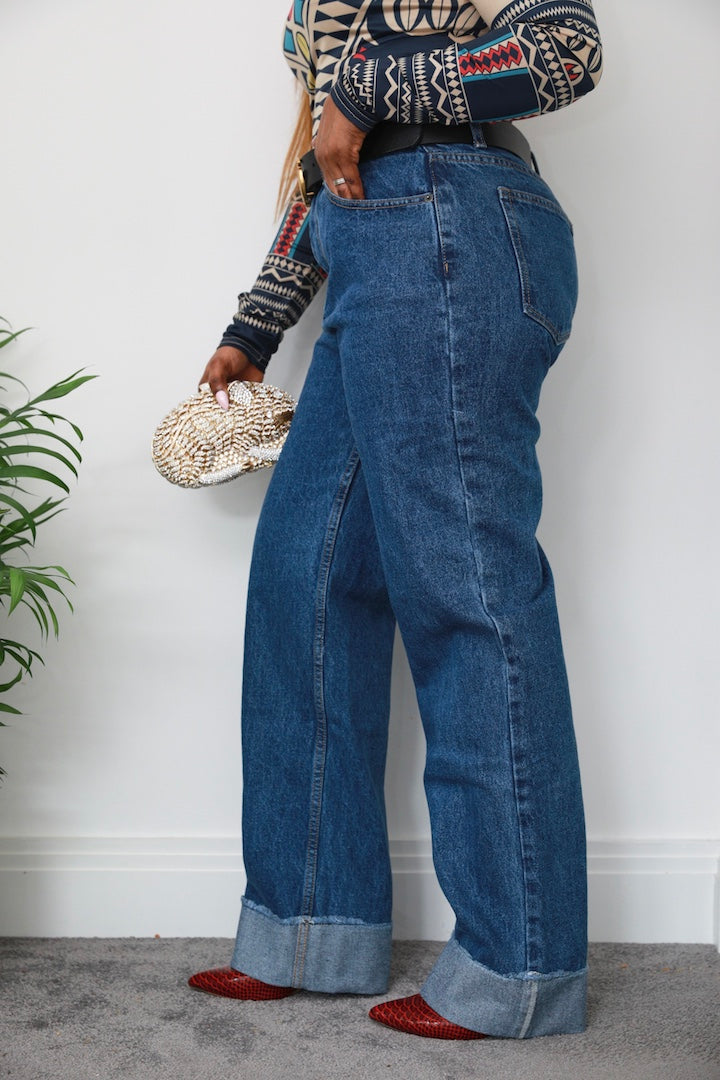 High Rise Wide Leg Jeans - UK 16 - MLH Online