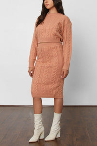 Knitted Two Piece Skirt And Top Co-ord - MLH - MLH Online