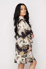 Load image into Gallery viewer, Shirt Printed Dress Ivory - Ivory / Medium - MLH Online
