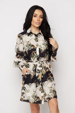 Load image into Gallery viewer, Shirt Printed Dress Ivory - Ivory / Large - MLH Online
