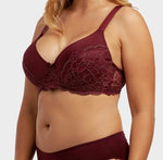Load image into Gallery viewer, Mamia DD Cup Bra With Wide Straps Three Hooks Style - Plum / 34DD - MLH Online
