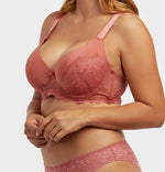 Load image into Gallery viewer, Mamia DD Cup Bra With Wide Straps Three Hooks Style - Coral Cloud / 44DD - MLH Online
