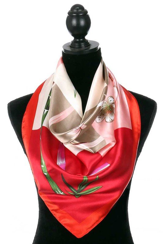 MLH Women's Square Scarfs - Red / one size - MLH Online