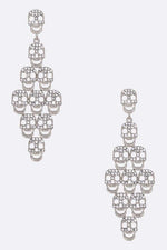 Load image into Gallery viewer, Skull Diamond Shape Earring - Silver - MLH Online
