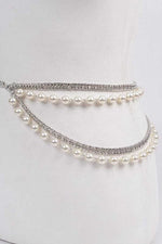 Load image into Gallery viewer, Pearl Station Mix Chain Belt - one size / Silver - MLH Online
