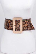 Load image into Gallery viewer, Leopard Iconic Big Buckle Belt - one size / Leopard - MLH Online
