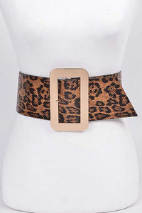 Leopard Iconic Big Buckle Belt - one size / Leopard - MLH Online