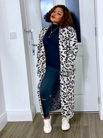 Load image into Gallery viewer, Animalia Print Longline Cardigan With Front Pockets - MLH Online
