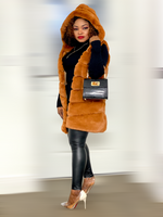 Load image into Gallery viewer, Box Cut Sleeveless Faux Fur Gilet With Hoodie-MLH - MLH Online
