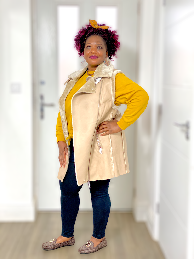 Plus size yellow sales vest