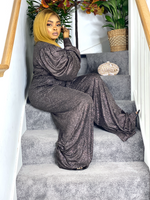 Load image into Gallery viewer, Glitter Jumpsuit With Wide Leg Trouser - MLH Online
