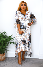 Load image into Gallery viewer, Emma Floaty Midi Wrap Dress - MLH Online
