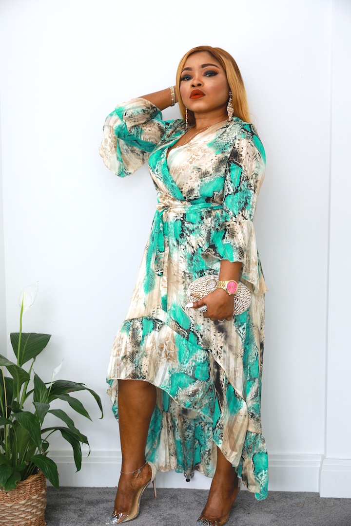 Emma Floaty Midi Wrap Dress - MLH Online