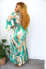 Load image into Gallery viewer, Emma Floaty Midi Wrap Dress - S/M(UK10-12) / Green - MLH Online
