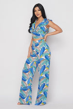 Load image into Gallery viewer, Two Piece Printed Set Royal Blue - Royal blue / Small - MLH Online
