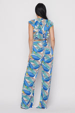 Load image into Gallery viewer, Two Piece Printed Set Royal Blue - MLH Online
