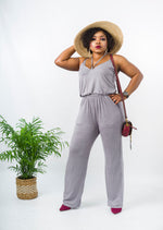 Load image into Gallery viewer, Monna Jumpsuit With Adjustable Strap - XL (UK 16) / Grey - MLH Online
