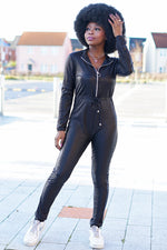 Load image into Gallery viewer, Karen Glitter Sequin Jumpsuit For Women-Black - XL UK 16 / Black - MLH Online
