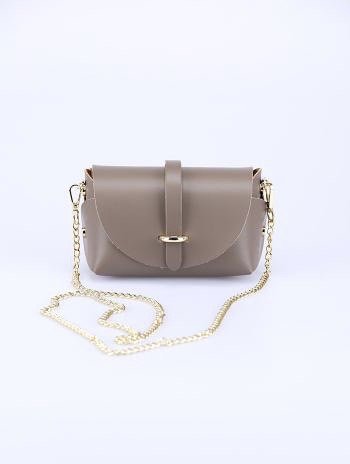 Genuine Leather Bag With Chain Strap - one size / Dove Grey - MLH Online