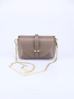 Load image into Gallery viewer, Genuine Leather Bag With Chain Strap - one size / Dove Grey - MLH Online
