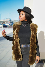 Load image into Gallery viewer, Box Cut Sleeveless Faux Fur Gilet-MLH - MLH Online
