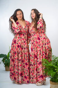 Flowy Floral Maxi Dress For Women - M/L (UK 12/14) - MLH Online