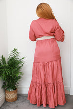 Load image into Gallery viewer, Monica Layered Maxi Dress - XL/XXL (UK 16/18) / Coral - MLH Online
