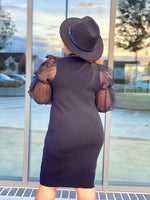 Load image into Gallery viewer, Mariamah puff Lace long sleeve midi sweater dress-MLH - MLH Online
