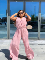 Load image into Gallery viewer, Debbie Pleated Palazzo Jumpsuit - MLH Online

