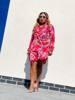 Load image into Gallery viewer, MLH Chain Print Shirt Dress - MLH Online
