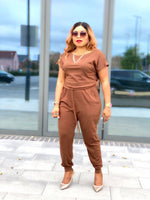 Load image into Gallery viewer, Gina Slouchy Jumpsuit -MLH - M (UK 12) / Brown - MLH Online
