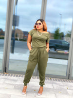 Load image into Gallery viewer, Gina Slouchy Jumpsuit -MLH - 2XL (UK 18) / Olive Green - MLH Online
