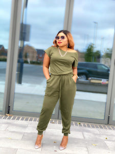 Gina Slouchy Jumpsuit -MLH - 2XL (UK 18) / Olive Green - MLH Online