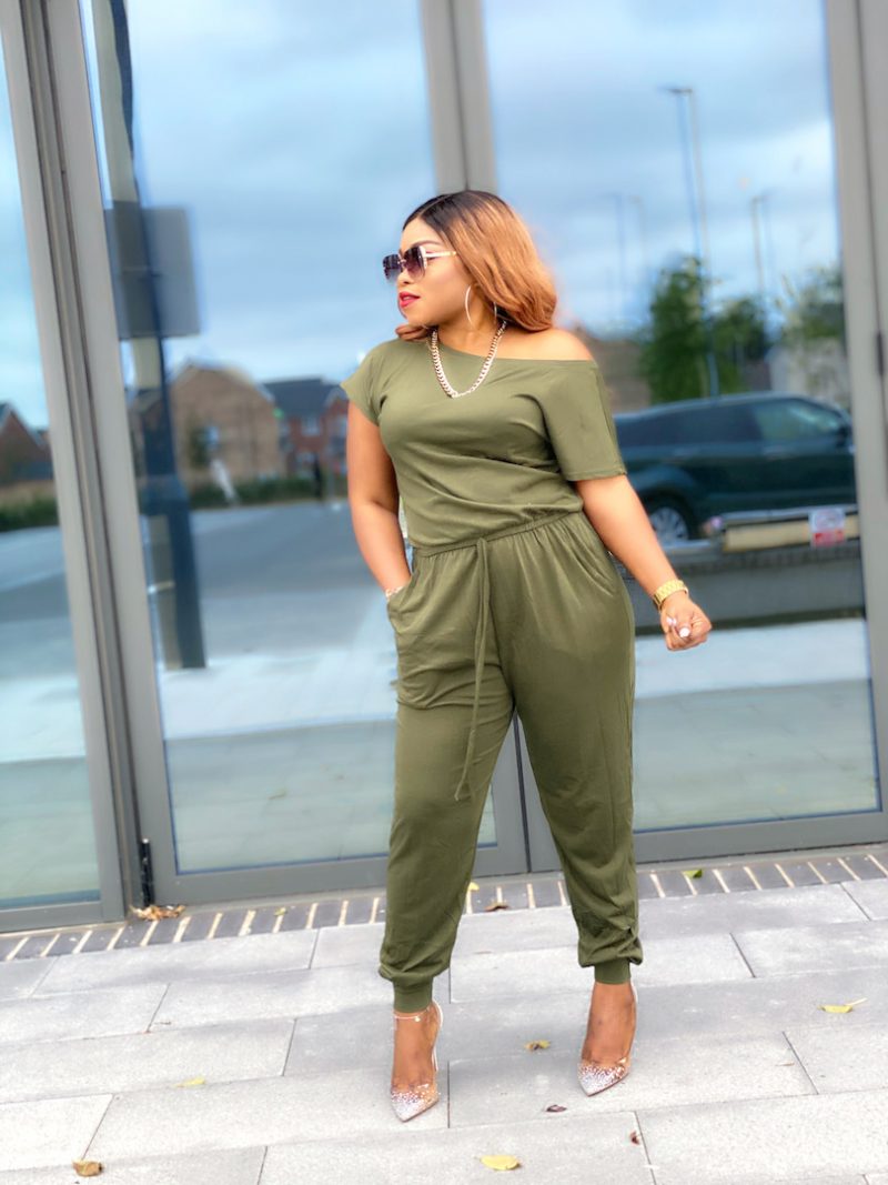 Gina Slouchy Jumpsuit -MLH - 3XL (UK 20) / Olive Green - MLH Online