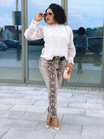 Load image into Gallery viewer, Jasmine Long Sleeve Lace Top In Cream/White - White / M (UK 12) - MLH Online
