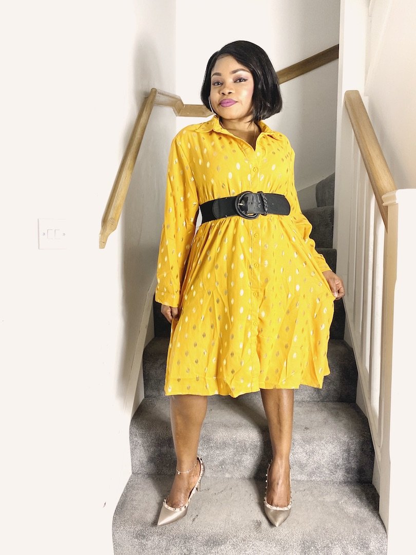 Sasha2 Plus Size Dress With Gold Bardot - MLH Online