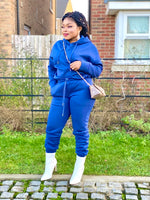Load image into Gallery viewer, Ciana Navy Blue Tracksuit - L -UK 14 / Navy blue - MLH Online
