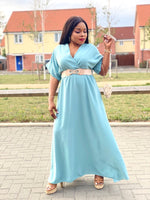 Load image into Gallery viewer, Katrina Midaxi Dress With V-Front - Water Green / M/L (UK 12/14) - MLH Online
