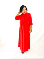 Load image into Gallery viewer, Juliet Long Shirt Dress With Front Pockets - MLH Online
