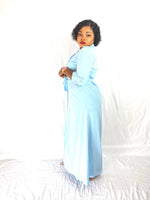 Load image into Gallery viewer, Juliet Long Shirt Dress With Front Pockets - Blue / One size- up to UK 12 - MLH Online
