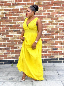 Lorette Maxi Dress in Yellow - MLH Online