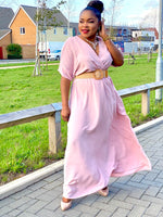 Load image into Gallery viewer, Katrina Midaxi Dress With V-Front - Rose Pink / M/L (UK 12/14) - MLH Online
