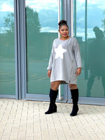 Load image into Gallery viewer, Star Dress With Side Zipper - Grey / One size-Up to XL-UK 20 - MLH Online
