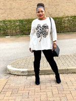 Load image into Gallery viewer, Flower Round Neck Long Sleeve Top - MLH Online
