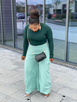 Load image into Gallery viewer, Mabel Wide Leg Trouser in Water Green - MLH Online

