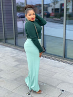 Load image into Gallery viewer, Mabel Wide Leg Trouser in Water Green - Water Green / Medium (12-14) - MLH Online
