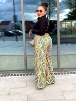 Load image into Gallery viewer, Patterned Wide Leg Trouser With Elastic Waist Band - MLH Online
