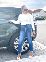 Load image into Gallery viewer, High Waist Denim Jeans With Button Details - MLH Online
