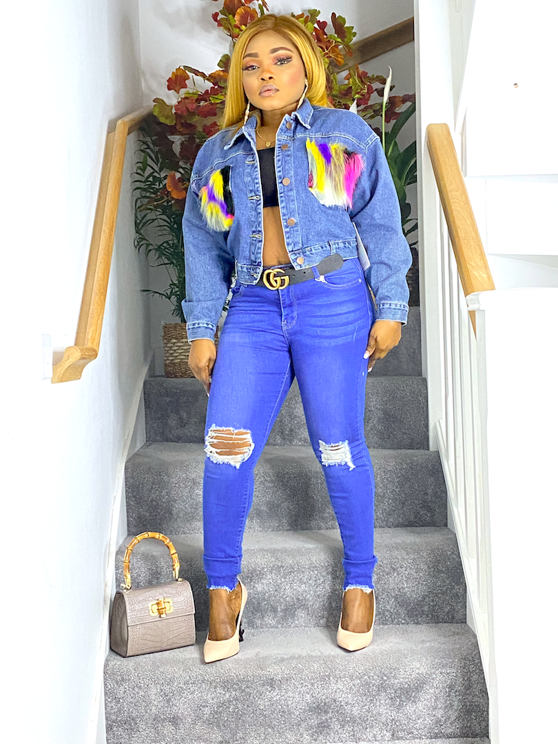 Online jeans 2025 jacket for ladies