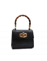 Load image into Gallery viewer, Genuine Leather Python Print Bag - one size / Black - MLH Online
